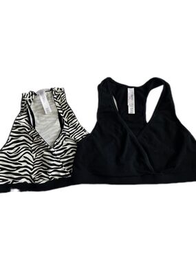 Gilligan & O'Malley Nursing Bras Zebra Print and Black Duo